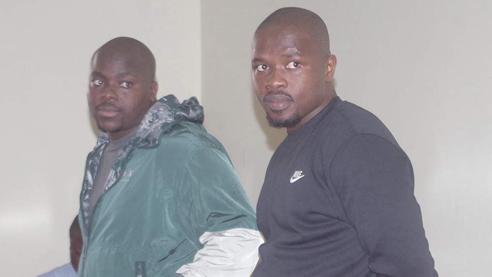 Murder-accused brothers Malusi Dave Ndimande and Siyabonga Gezani Ndimande pictured during their extradition proceedings in Eswatini.